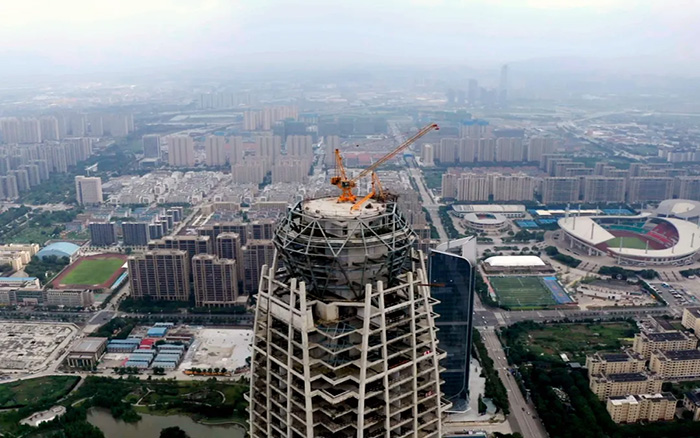 新地标 | 不朽情缘塔机299米高空俯瞰衡阳天际线